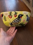 Nathalie Lete Anthropologie Angele Bird Strawberry Bowl Floral Art. Fixed Price $52.49.