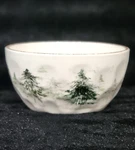 4 Winter Trees White Salad Bowls 6" Ceramic Christmas Green Dimple Hobby Lobby. Fixed Price $74.67.