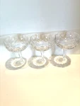 Gorham Crystal Lady Anne Champagne Bowl Glasses No Trim 5 1/2 X 4"W Set Of 3. Fixed Price $149.00.