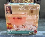 The Pioneer Woman Adeline 10-PC Glass Punch Bowl & Cups Set Service For 8. Fixed Price $62.00.