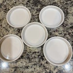 Set Of 5 Crate Barrel White Mini Condiment Dip Dish Bowl Ceramic Sauce-oil&herb. Fixed Price $27.75.