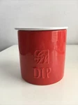 Gourmet Du Village Dip Chiller Bistro Collection Trempette 2 Piece Red White. Fixed Price $6.75.
