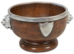 Traditional Lodge Fruit Bowl With Lion Heads Design. Fixed Price $205.00.