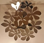 Ikea Stockholm Monica Mulder Design Large Stainless Bowl/ Floral Centerpiece. Fixed Price $20.00.