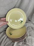Pottery Barn Raised Frog Salad Dessert Luncheon Plates Set Of 5. Fixed Price $40.00.