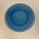 Set Of 6 Anchor Hocking Presence Denim Blue 8-INCH Glass Luncheon Plates. Fixed Price $40.00.