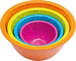 Confetti Nesting Mixing Bowls Set 4-PIECE Colorful Kitchen (18OZ, 1.25QT. Fixed Price $71.87.