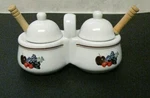 Houston Harvest Double Jam Or Sugar Server Item #1812FY06. Fixed Price $13.00.