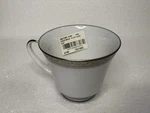 Noritake Crestwood Platinum Porcelain Tea Coffe Cup 8 Oz 3" H New 4166-402. Fixed Price $8.95.