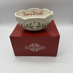 Fitz Floyd 2010 Porcelain Bowl Candy Dish Warm Wishes Holiday Sentiment. Fixed Price $11.39.