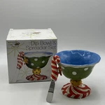 Boston Warehouse 4 Holiday Desert Bowl & Butter Spreader, Gingerbread Man Charm. Fixed Price $12.99.