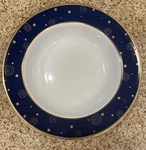 Starlight By Sakura Serving Bowl 14KT Gold Stars On Blue Porcelain Hallmark. Fixed Price $35.99.