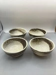 4 Japanese Ramen Porcelain Bowls Tokyo Design Studio Brown White Textured Set. Fixed Price $39.99.