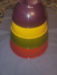 New Zak Designs Melamine Crate & Barrel Four Nesting Mixing Serving Bowls. Fixed Price $89.95.