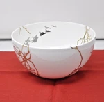 Caskata Birds And Branches Arbor Gold Silver Medium Serving Bowl - New. Fixed Price $42.00.