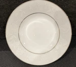Noritake Japan 6909 Ranier China 1/2" Bowl 1.25" Deep White Platinum Trim. Fixed Price $7.64.