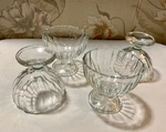 Four (4) Bormioli Rocco Footed Alaska Glass Ice Cream / Desert Sundae Bowls. Fixed Price $30.00.