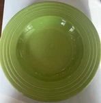 Fiesta Ware Chartruese 12" Large Pasta Bowl Deep Plate Homer Laughlin Dish. Fixed Price $17.00.