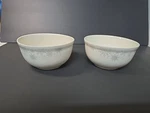 Set Of 2-ROYAL Norfolk White Christmas W/silver Snow Flakes Cereal/soup Bowls. Fixed Price $10.39.