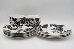 Martha Stewart Lisbon Black Porcelain Dinner/salad Plate, Soup/cereal Bowl *pick. Fixed Price $13.00.