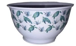 Melamine Turtle Teal/white 9 1/2 WX5 Large Snacks,salad,fruit Serving Bowl New. Fixed Price $19.88.