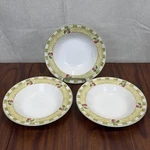 Coventry Decoupage Soup Bowls Set Of 3 Multicolor Fruit Stoneware 9 1/4 In. Fixed Price $24.95.