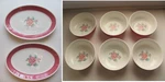Villeroy & Boch VIL9 Pink Band Flower Oval Platter Or Cereal Bowls Choice. Fixed Price $90.00.
