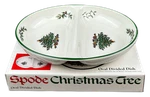 Spode Christmas Tree Vegetable Oval Divided Serving Dish With Box England. Fixed Price $19.50.