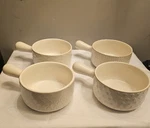 Le Tauci French Onion Soup Bowls, 18 Ounce With Arctic White. Fixed Price $45.00.