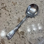 Vintage Hoan Stainless Korea Soup Ladle Scallop Handle Flatware 7.25 Inch. Fixed Price $11.00.