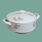 Arzberg Germany Casserole Dish W/ Lid ARZ3415 Athena Leaves Bone China Vtg Mint. Fixed Price $72.24.