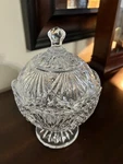 Shannon Crystal Covered Candy Dish Freedom Godinger Heavy Cut Slovakia. Fixed Price $25.00.