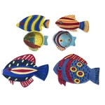 Boston Warehouse "island Fish" Hand-painted Ceramic Plate & Bowl Set 6 Piece. Fixed Price $49.00.