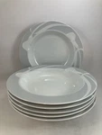 Mikasa LDB03 "classic Flair Gray" Rim Soup Bowls 9" Set Of 6. Fixed Price $59.99.