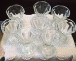 Vtg Set Of 8 Clear Tulip Ice Cream Glasses Soda Shop Style Anchor Hocking Db. Fixed Price $24.00.