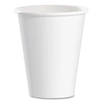 Solo Single-sided Poly Paper Hot Cups, 8 Oz, White, 50/BAG, 20 Bags/carton. Fixed Price $77.73.
