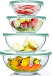 Glass Mixing With Lids Set-lar Bowls, Clear. Fixed Price $34.99.
