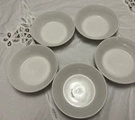 Lot Of 5 Ikea 21878 White 6" Rice/soup/cereal/salad Bowls Nice. Fixed Price $25.00.