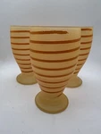 Luminarc Orange Satin Ribbed Swirl Glasses Vintage Hard To Find Color 3PCS. Fixed Price $26.00.