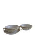 Set Of 3 Madison 8101 By Tirshenreuth 2 Flat Cream Soup Bowls One Saucer Bavaria. Fixed Price $34.90.