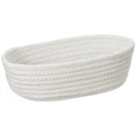 White Small Cotton Rope Woven Storage Basket Oval 9.9"X2.8". Fixed Price $14.74.