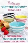 Thirty-one Get The Scoop Set New Sealed AB51 Multi Striped Ice Cream. Fixed Price $23.99.