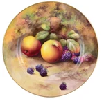 Rare Royal Worcester Fallen Fruit Display Plate By Hh Price - 1926 Puce Mark. Fixed Price $378.94.