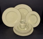 Vintage Mikasa Stone Manor Mystic Green Dinnerware Lot Of 9 Pieces DD104. Fixed Price $49.98.