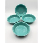 Fiestaware Turquoise Blue Green 7 Inch Rim Soup Cereal Bowls Hlc Set Of 4. Fixed Price $41.95.