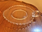 Vintage Imperial Glass Candlewick Beaded Edge Heart Shaped Trinket Candy Dish. Fixed Price $5.00.