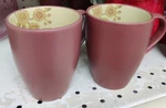 222 Fifth Jacobean Flowered 12OZ Coffee Mug Cup Stoneware Floral Set. Fixed Price $12.96.