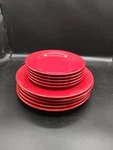 Waechtersbach Fun Factory 10PC Red Plate Set. Fixed Price $50.00.