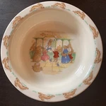 Vintage 1960 Royal Doulton Old Mark Porcelain Bunnykins Bowl Post Office. Fixed Price $10.00.