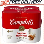 Campbell's Condensed Cream Of Mushroom Soup, Vegetarian, 10.5 Ounce Pack 4. Fixed Price $7.69.